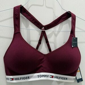 Tommy Hilfiger Women's Maroon Crossback Bra